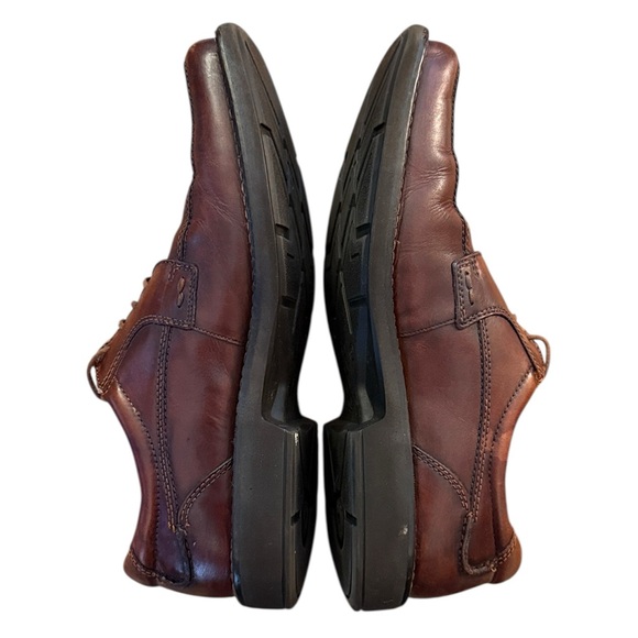 ECCO Seattle Bicycle Toe Leather Shoes Brown Tie Derby Comfort EU45 / US11-11.5 - Picture 8 of 16